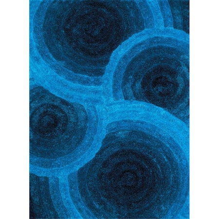 Homeric 7 ft. 10 in. x 10 ft. 6 in. Finesse Fluffy Oversize RugBlue HO776157